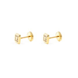 Monde Petit T1838P – Stud Earrings – Women and Children – Yellow Gold 18ct (750)
