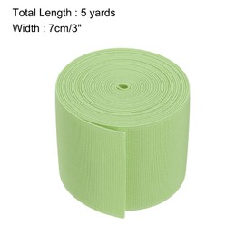 MECCANIXITY Elastic Bands for Sewing 7cm 5 Yard/15ft Light Green Knit Elastic Spool High Elasticity for Wigs, Waistband, Pants