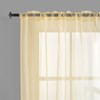 TOAVA DECO Light Yellow Sheer Voile Curtains Translucent Solid Color