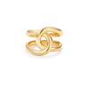 PAVOI 14K Yellow Gold Plated Chunky Interlock Statement Ring for
