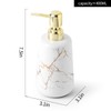 Luxury Marble Ceramic Soap Dispenser – 350ml Refillable Hand Soap