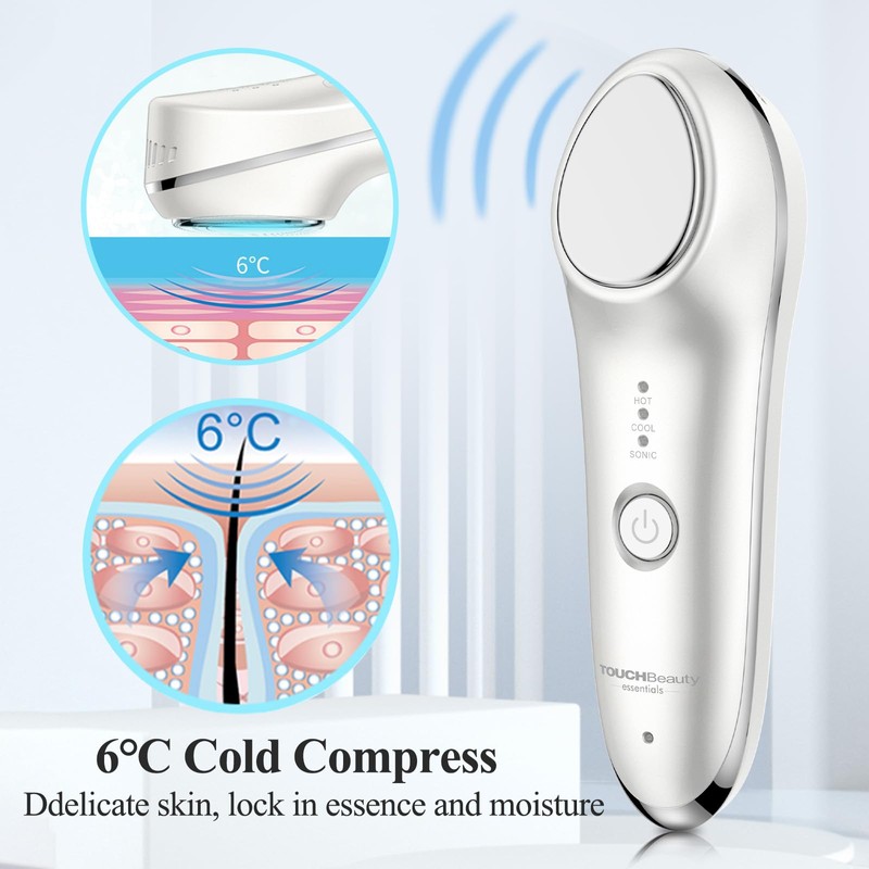 TOUCHBeaty AG-1389EU Hot and Cold Face Massage Device with Vibration