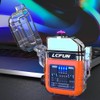 LcFun USB Rechargeable Electric Lighter with COB Flashlight,Windproof Plasma Dual