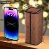 TALVOLC M PU Leather Weekly Pill Organizer, Detachable Travel Pill