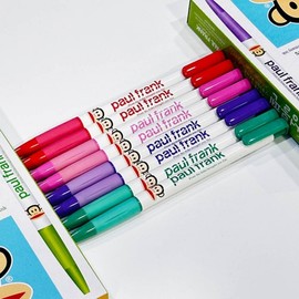 12 ballpoint pen color selection 0.5mm 0.38mm Paul Frank knock type magic national ballpoint pen 12 ballpoint pens Monami 0.38mm red 2ea