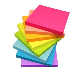 Paquete de 8 notas adhesivas de 3 x 3 pulgadas, almohadillas autoadhesivas de colores brillantes, fáciles de usar para el hogar, oficina, cuaderno, 8 