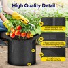 iPower 10-Pack 10 Gallon Plant Bags Heavy Duty Thickened Nonwoven