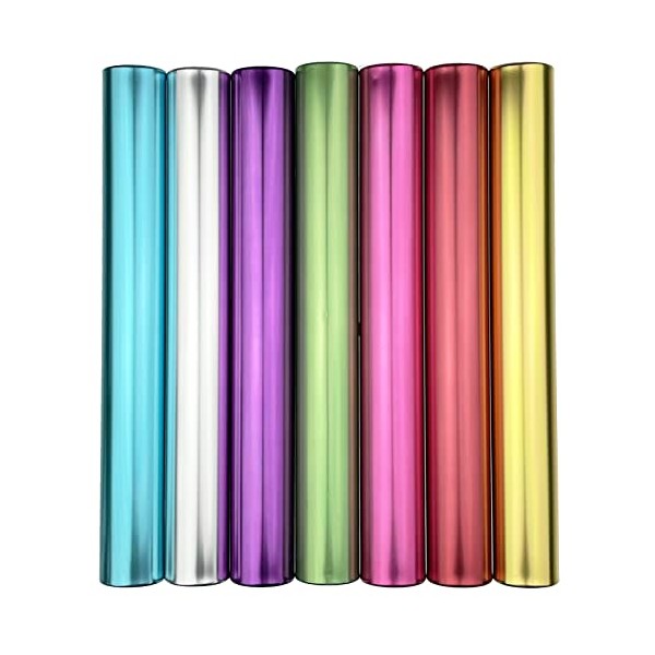 Zelerdo 7 Pieces Aluminum Track Field Relay Batons for Outdoor