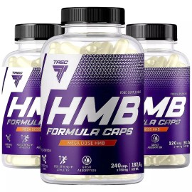 Trec Nutrition HMB SUPPLEMENTS - Reduces Body Fat & Lean Muscle Growth - HMB 1000 mg PILLS - 240 Capsules
