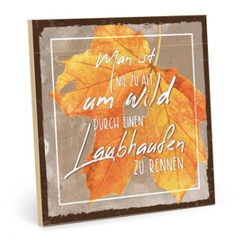 TypeStoff HS-01204 Wooden Sign with Saying - Joie de vivre - Vintage Look with Quote as a Gift and Decoration on the Theme of Age