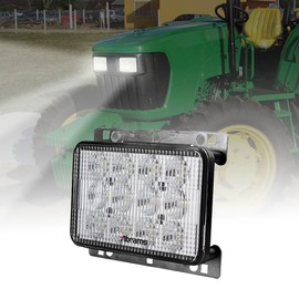 Abrams 6" x 4" Integrated Tractor LED Head Light [Rectangular 60W] 12 x 5W Cree Super Bright [4,200 Lumen] Replace OEM Tractor LED Light for JohnDeere Combine Cotton Picker Forage Harvester Windrower