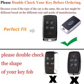 SANRILY Full Protection TPU Key Fob Cover for Land Range Rover Discovery Rover Sport 2018 2019 and Jaguar XF 2021 Key Accessories Keyless Smart Key Case Shell with Keychain Purple-Black