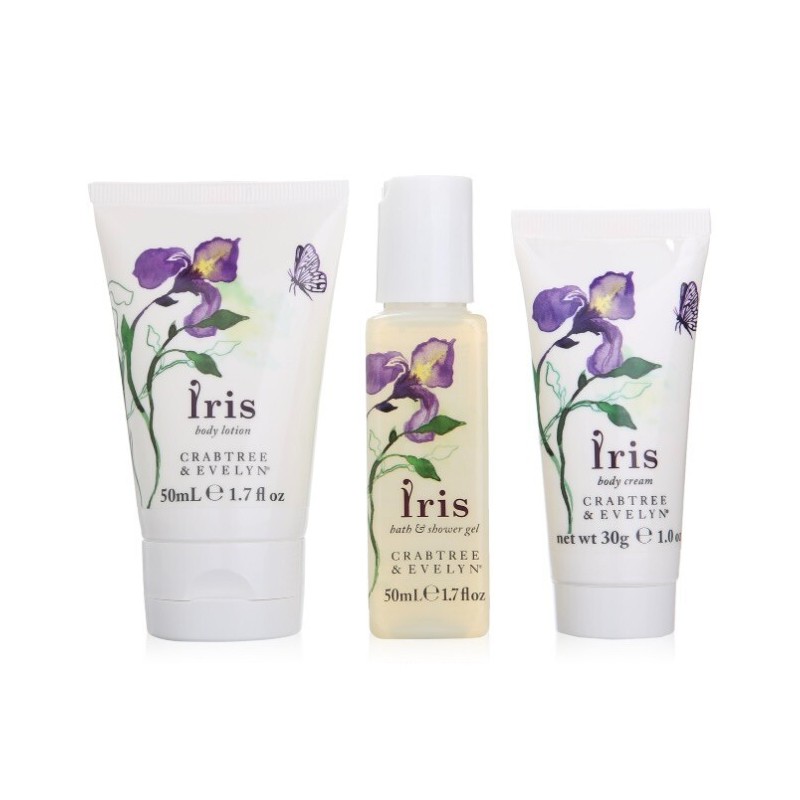 Crabtree & Evelyn Iris Gift Set Body Lotion Cream Bath