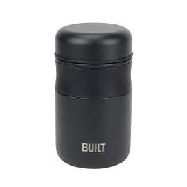 BUILT 16 Ounce Vacuum Insulated Food Jar Tumbler Double Wall, Black