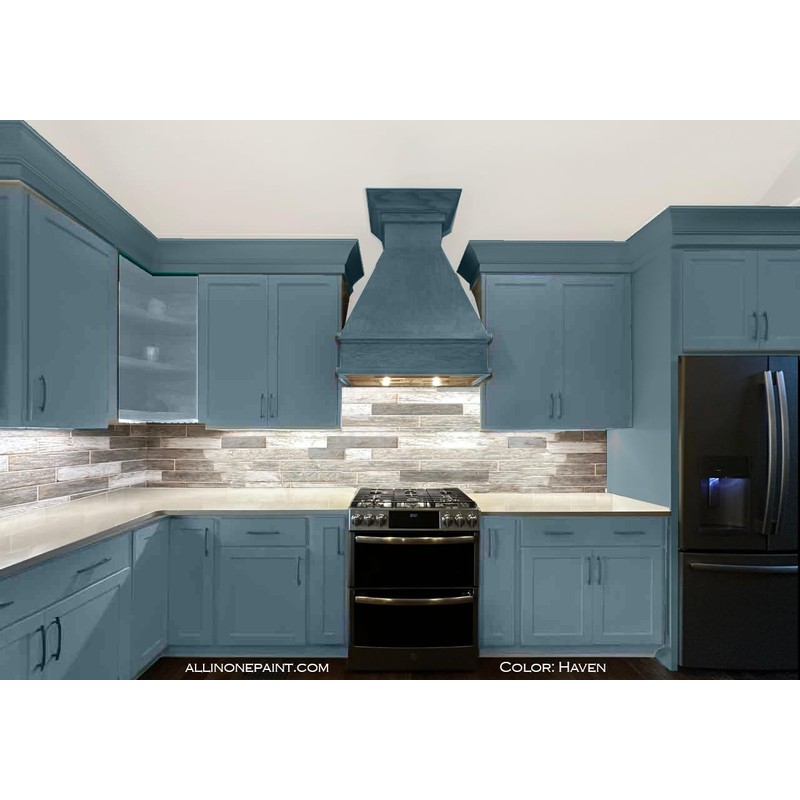 ALL-IN-ONE Paint, Haven (heathered, muted blue), Quart - Durable cabinet