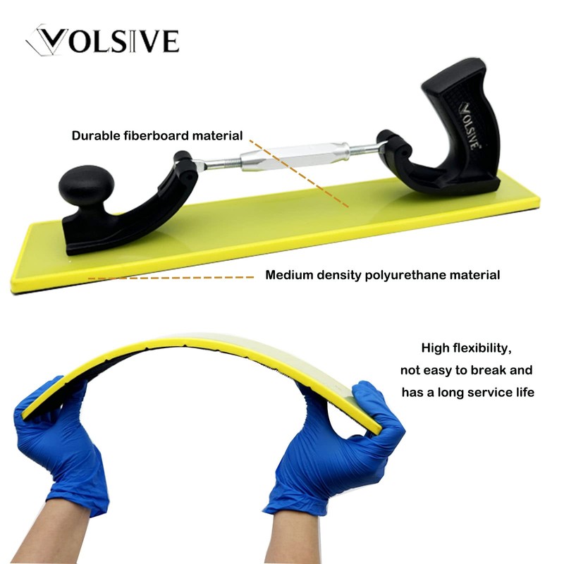 VOLSIVE Adjustable Sander Longboard Flexible Hand Sanding Blocks with Hook