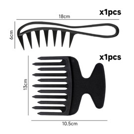 2 Stücke Breiter Kamm, Lockiger Kamm, Frisur-Herstellung Von Werkzeugen, Tragbarem Kamm, Friseursalon-Werkzeug.