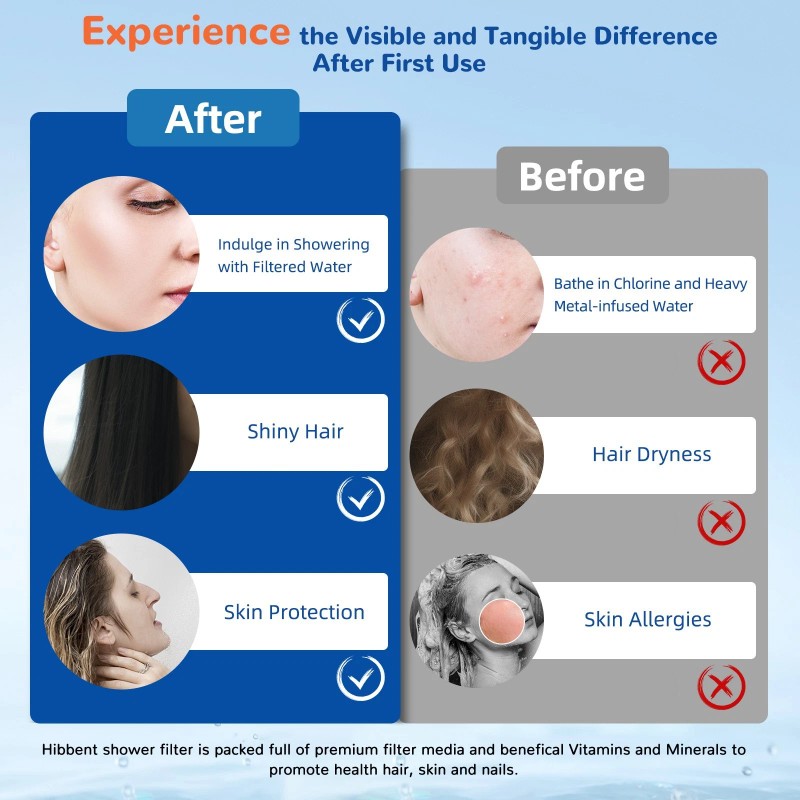 Hibbent Filtered Shower Head with Handheld High Pressure 3 Spray