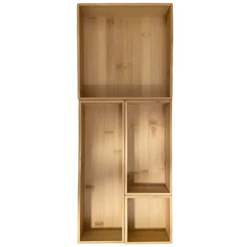 SYAOYI Bamboo Drawer Organizer - Kitchen Drawer Utensil Organizer Office