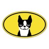 CafePress Boston Terrier Smile Oval Car Bumper Sticker