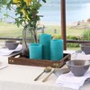 Rhytsing Turquoise Battery Operated Flameless Led Candles with Timer Function