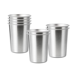 YOLCAR 8 Pack 6 oz Stainless Steel Cups for Kids, BPA Free Healthy Metal Shatterproof Stackable Drinking Cups