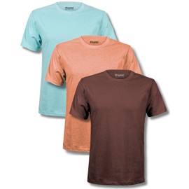 Kingsted Men's T-Shirts Pack - Royally Comfortable - Super Soft Cotton Blend - Short Sleeve Tagless Crewneck - Plain Colored Classic Tees (3 Pack, Natural, Large)