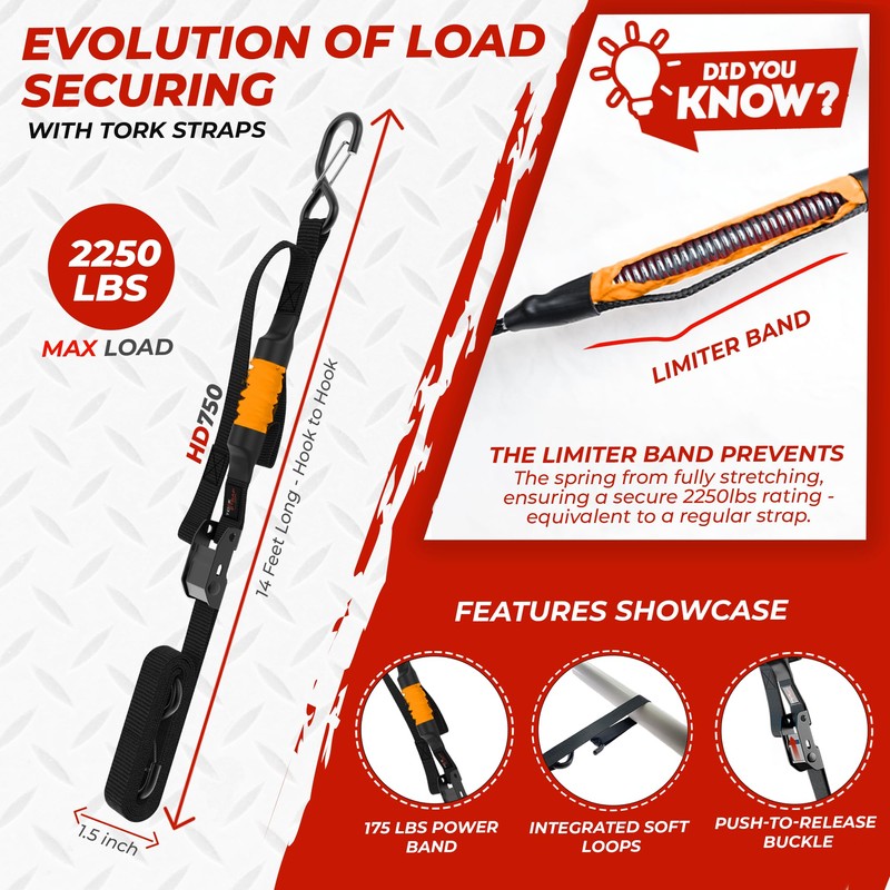TorkStrap HD750 Bundle | 14' x 1.5'' Heavy Duty Spring