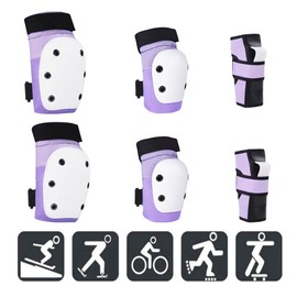 Protectors for Kids and Adults Bicycle, Skateboard, Roller Skating, Bike Protector, Kids Protector, Set of 6, Wrist, Elbow, Knee Guard, Storage Bag Included (S120CM-150CM(KIDS - LADYS)