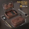 SEMKONT Cigar Humidor,Leather Travel Cigar Humidor,Include 4 Cigar Tubes with