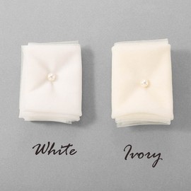 Latious 1 Tier Bride Wedding Veil Pencil Edge Veils Fingertip Bridal Tulle Veil with Comb for Brides and Women (White)