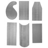 6Pc Shaped Cabinet Scraper Set, 6 Pieces Woodworking Scrapers