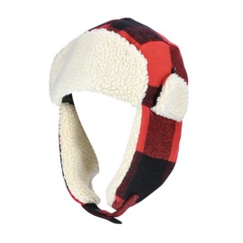 Ozark Trail Men's Trapper Hat, Red Plaid