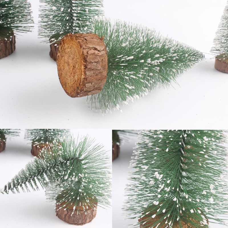 Pack of 10 Mini Artificial Christmas Trees, 3 Sizes, Miniature