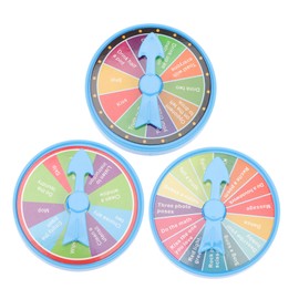 Kisangel 10-Piece Party Fortune Game Wheel Rotating Prize Wheel Tabletop Toys for Boys and Girls Family Birthday Christmas