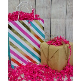 MagicWater Supply Crinkle Cut Paper Shred Filler (2 oz) for Gift & Basket Filling - Pink