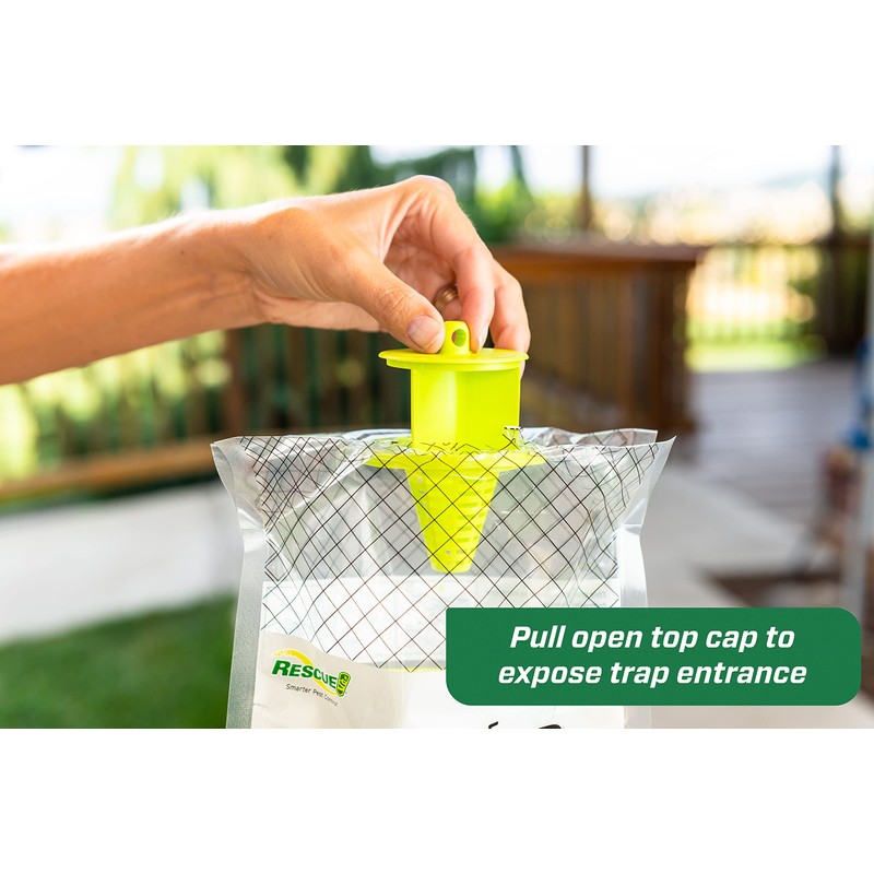 RESCUE! Big Bag Fly Trap – Disposable, Outdoor Use -