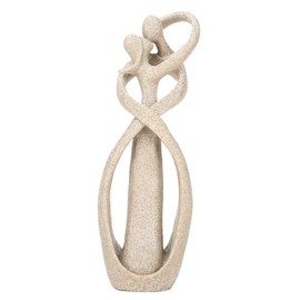 Walfront Piedra Arenisca Amante estatuilla Hecha a Mano de Piedra Arenisca Arte Abstracto Beso Pareja Estatua Arenisca Natural artesanía de San Valentín Home Wedding Decor
