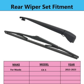 Rear Wiper Blade Arm Set Replacement for Mazda CX-5 2013-2023 Back Glass Wipers, Factory OE Style Rear Windshield Wiper Arm & Wiper Blade L206-67-421