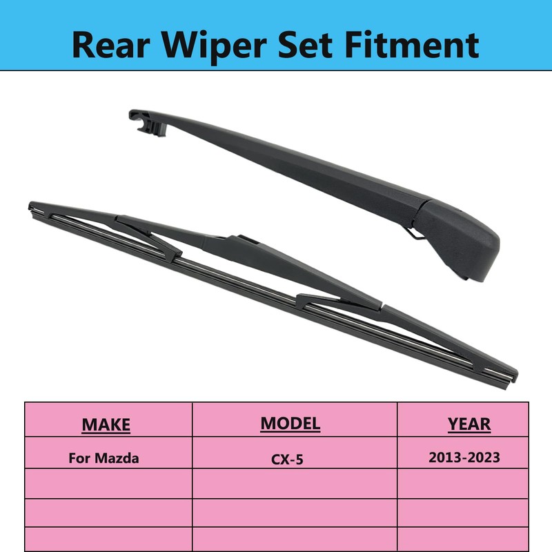 Rear Wiper Blade Arm Set Replacement for Mazda CX-5 2013-2023