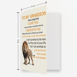 OJsensai Cute Birthday Card for Grandson, Best Gifts from Grandma Nana, Happy Birthday for Grandson Kids Adult