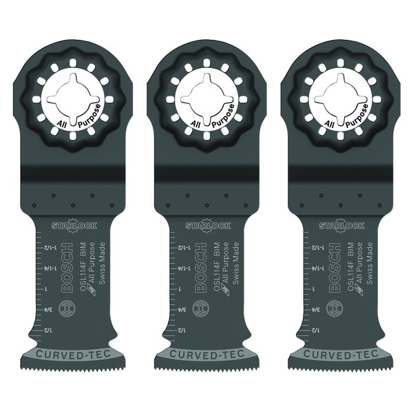 BOSCH OSL114F-3 Starlock Oscillating Multi Tool Bi-Metal Plunge Cut Blade
