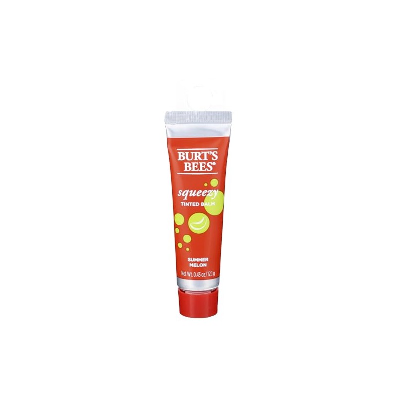 Burts Bees, bálsamo labial tintado Squeezy Summer Melon, 0.43 onzas