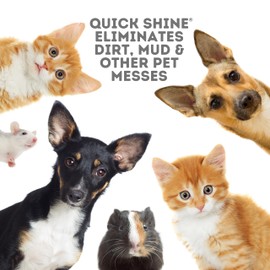 Quick Shine Plant Based Pet Floor Cleaner 27 oz | Ready to Use, Removes Dirt, Streak Free, No Rinse | Hardwood, Laminate, Luxury Vinyl Plank LVT, & Tile | Safer for Kids, Pets & Our Environment