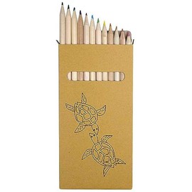 Azeeda 12 x 'Turtles' Long 178mm Coloured Pencils/Pencil Set (PE00055175)