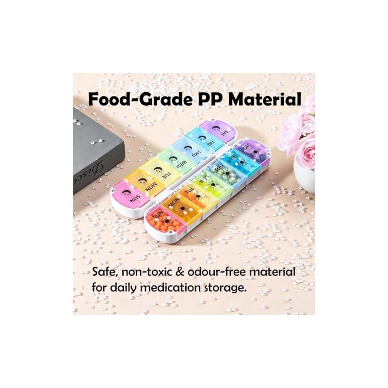 Pill Organiser 2 Times a Day & AM PM Tablet
