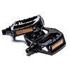 Sport Direct™ Flat-Platform 9/16" BMX/MTB Anti-Slip Reflective Black Alloy Pedals