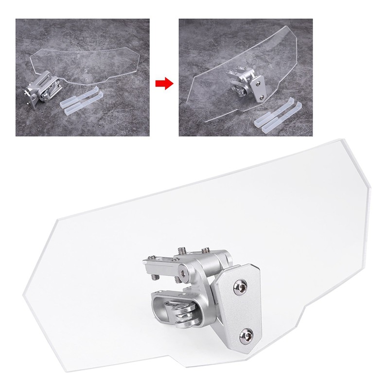 Motorcycle Universal Adjustable Windscreen Wind Deflector Windshield