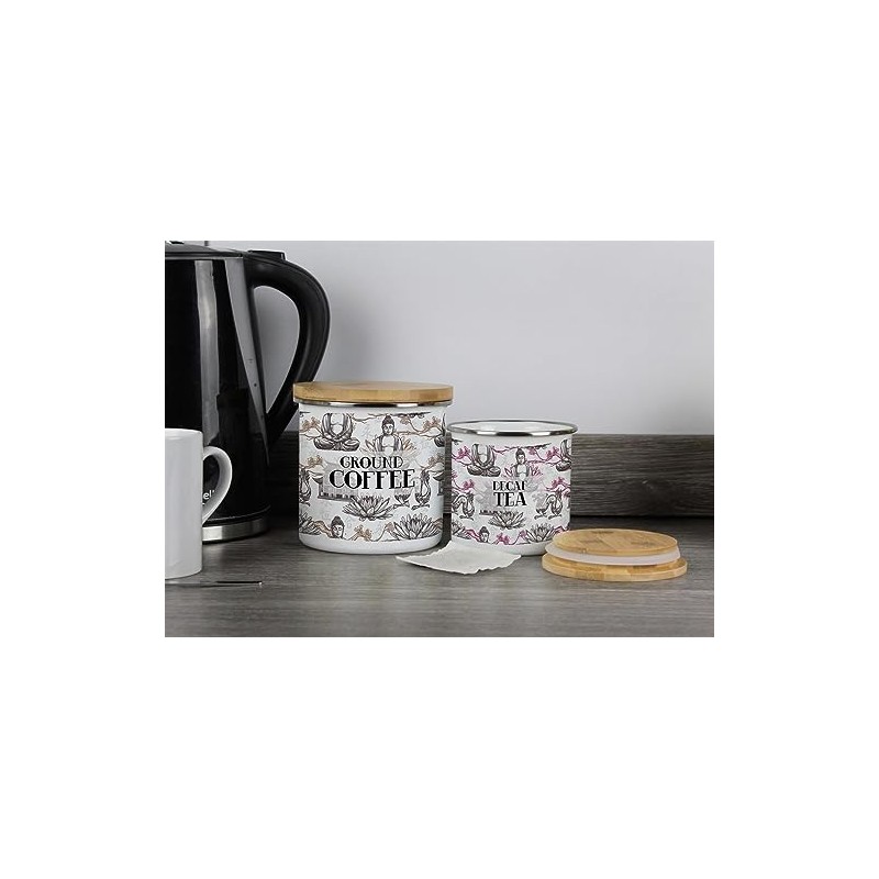 Purely Home Asian Style Chamomile Tea Storage Canister - Continental