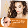TOVINANNA 1pc Sliding Stainless Steel Eyebrow Ruler Golden Ratio Measurement